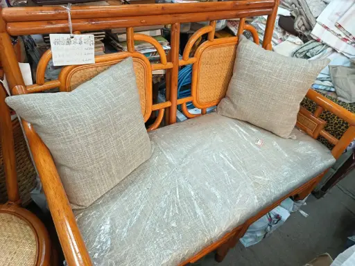 仿古籐木椅 3座位